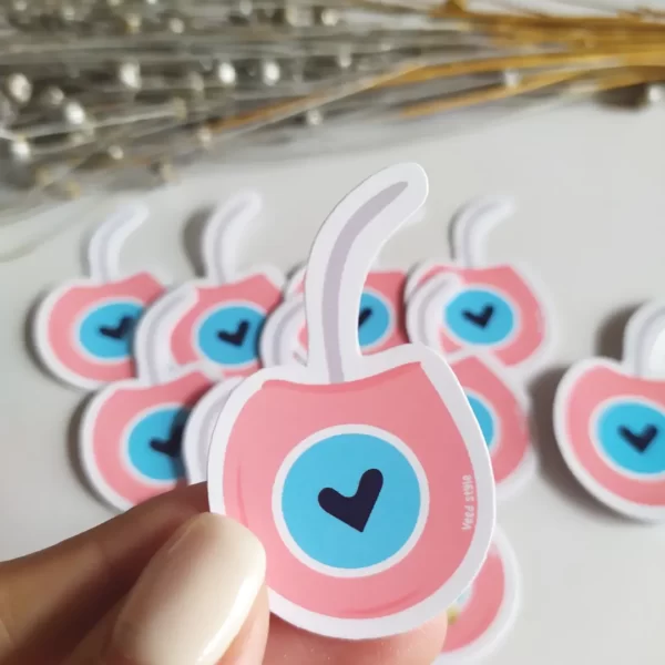 96 Stickers resistentes al agua troquelados 4 cm