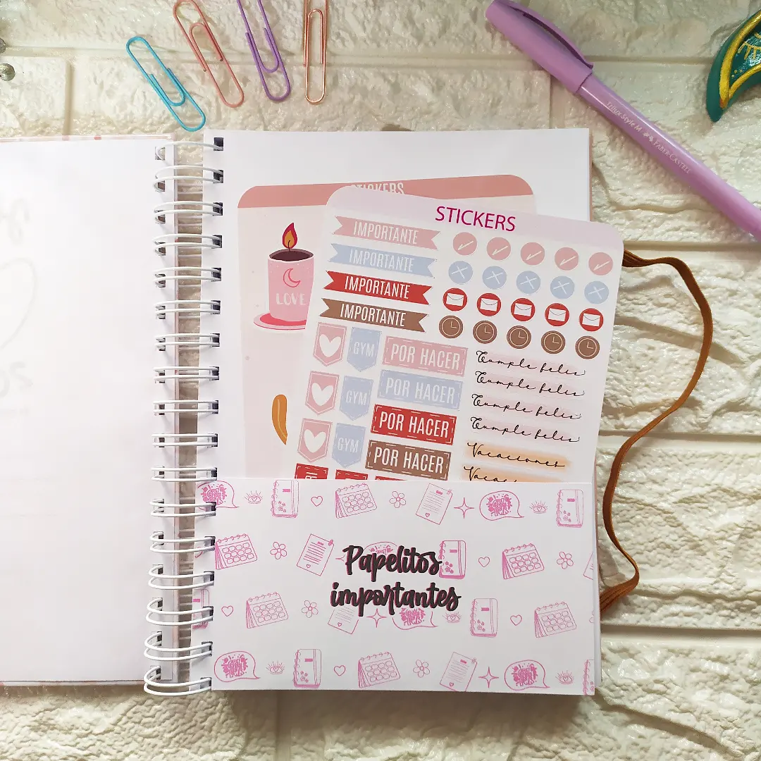 2 planchas Stickers agenda 2023 - Maddys Deco